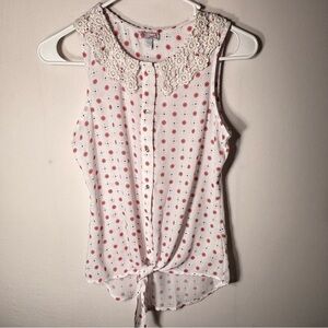 Marvel Captain America Lace Trim Sleeveless Blouse XS